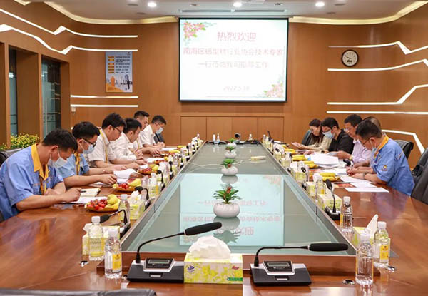 南海区铝型材行业协会手艺专家一行莅临南宫NG28集团指导事情